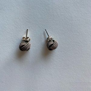 Tiffany & Co Silver Knot Stud Earrings